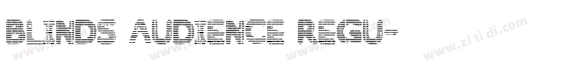 Blinds Audience Regu字体转换